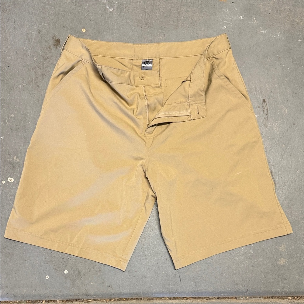 Champion Men's Khaki Flat Front Shorts